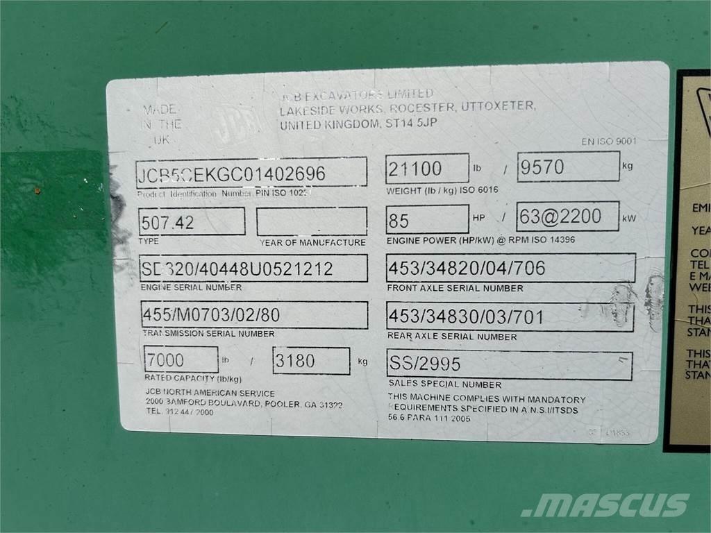 JCB 507-42 Kurottajat