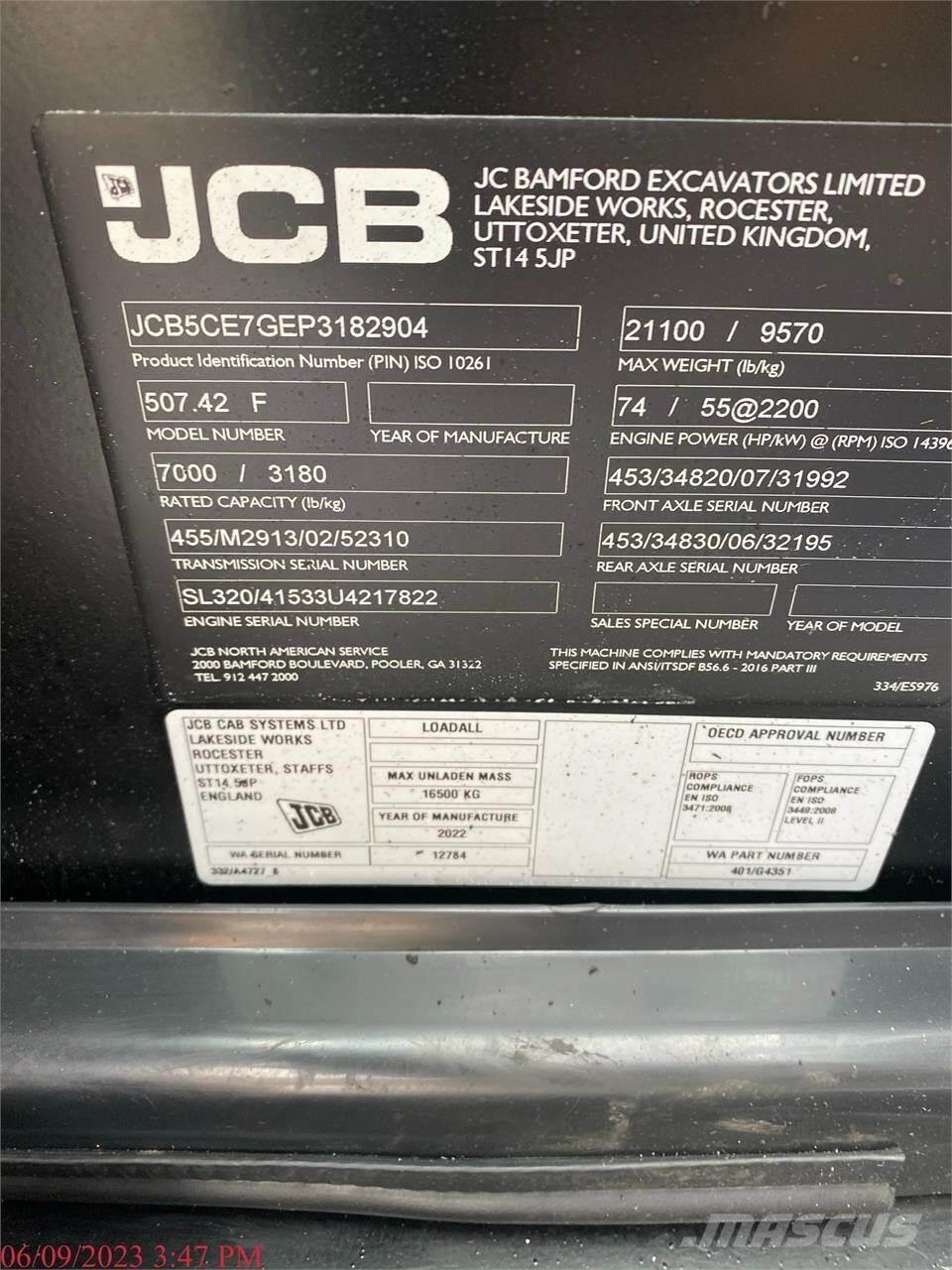 JCB 507-42 Kurottajat