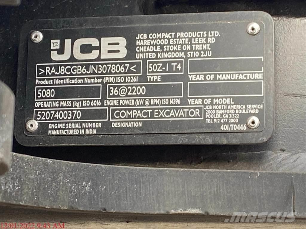 JCB 50Z-1 Minikaivukoneet < 7t