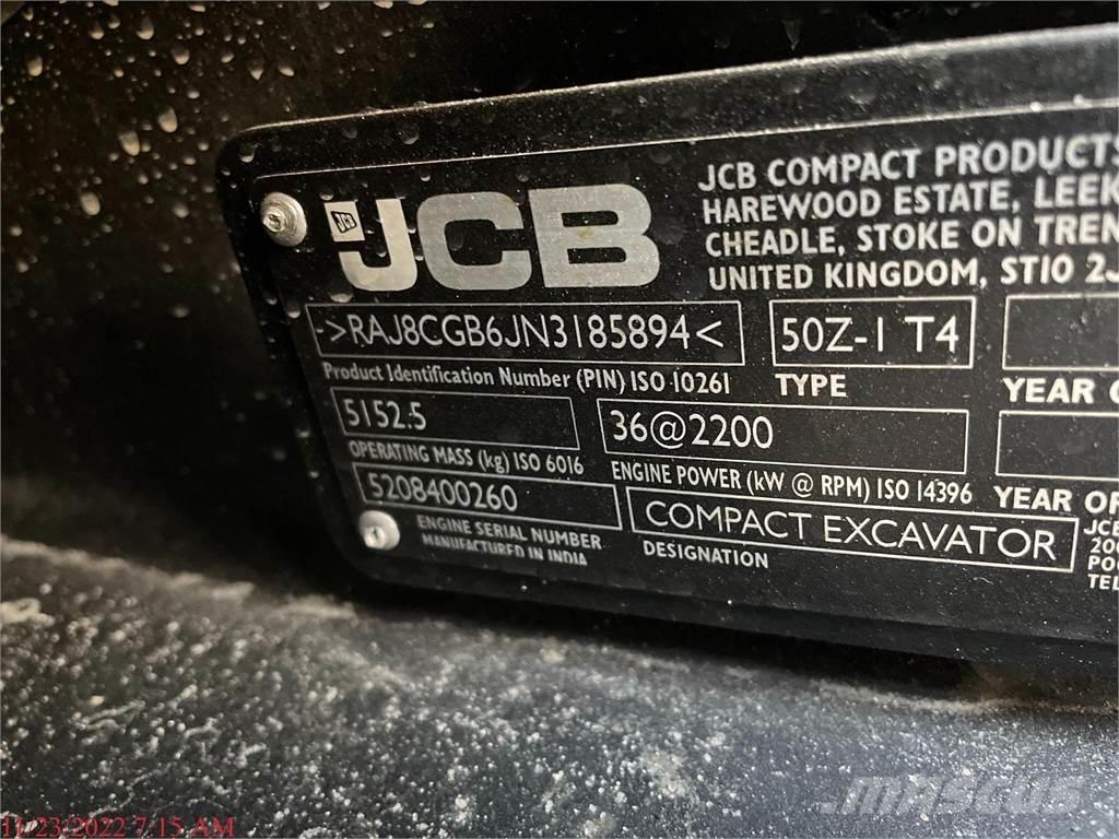 JCB 50Z-1 Minikaivukoneet < 7t