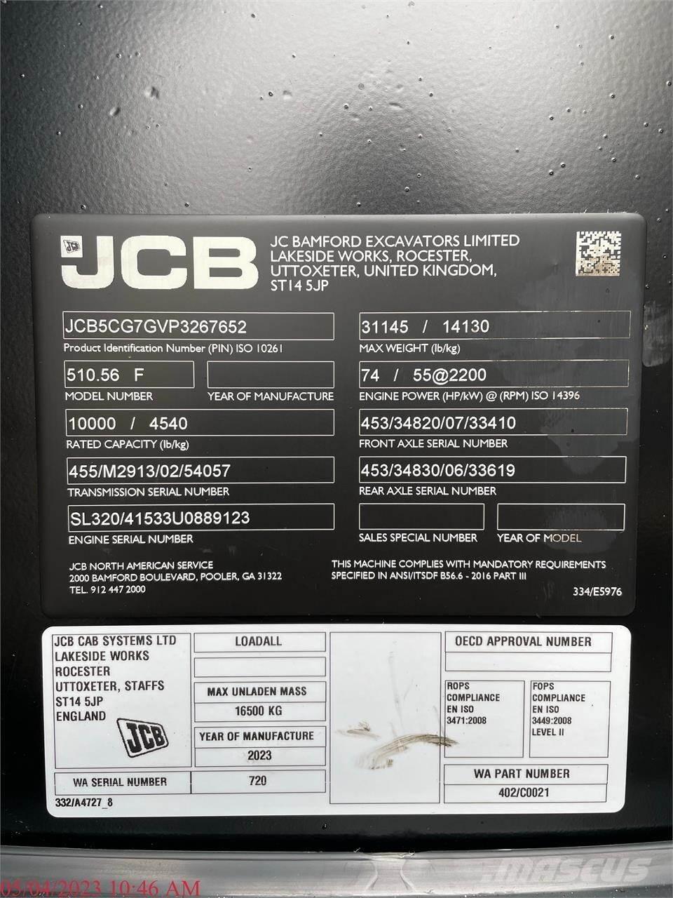 JCB 510-56 Kurottajat