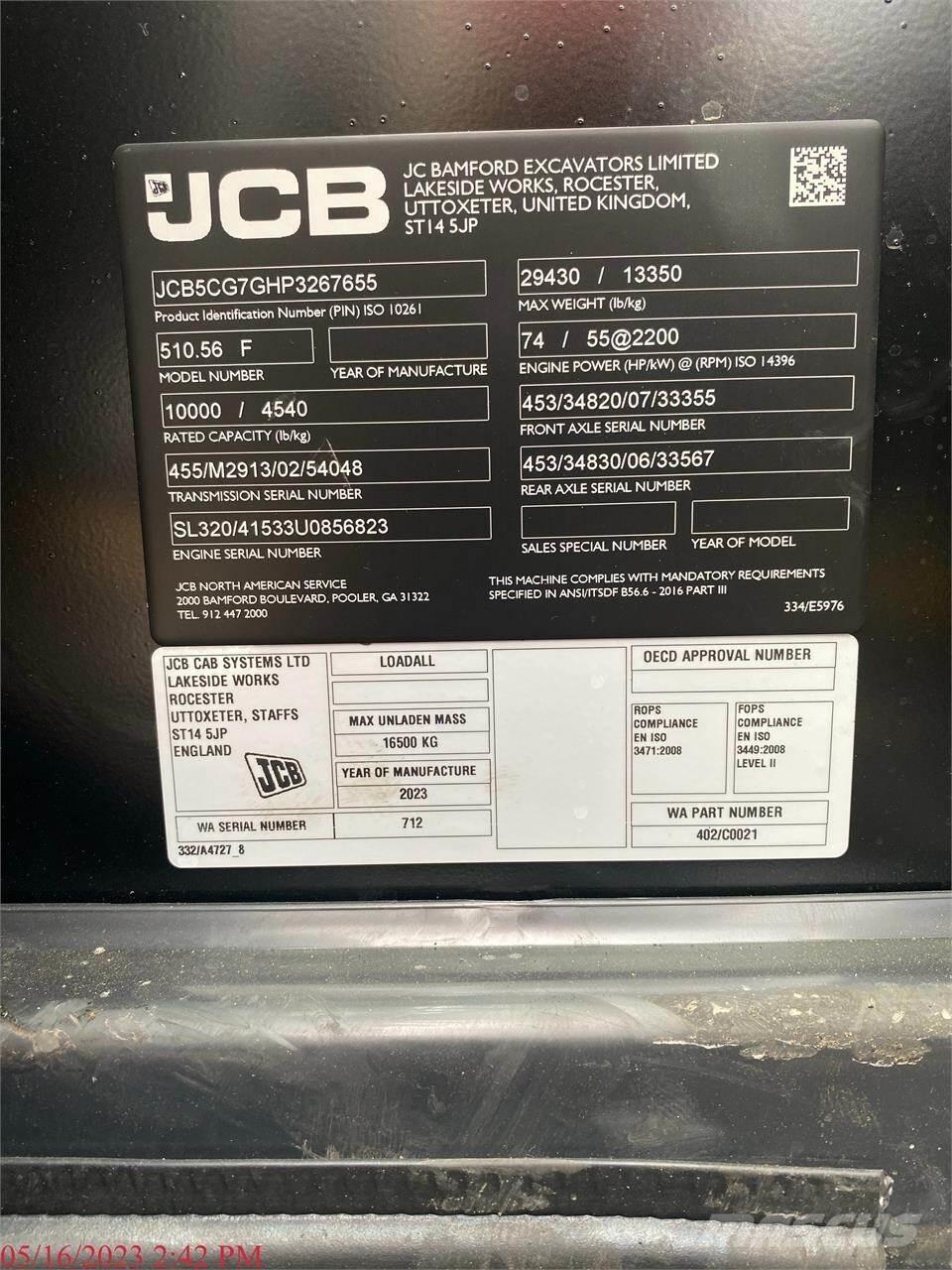 JCB 510-56 Kurottajat