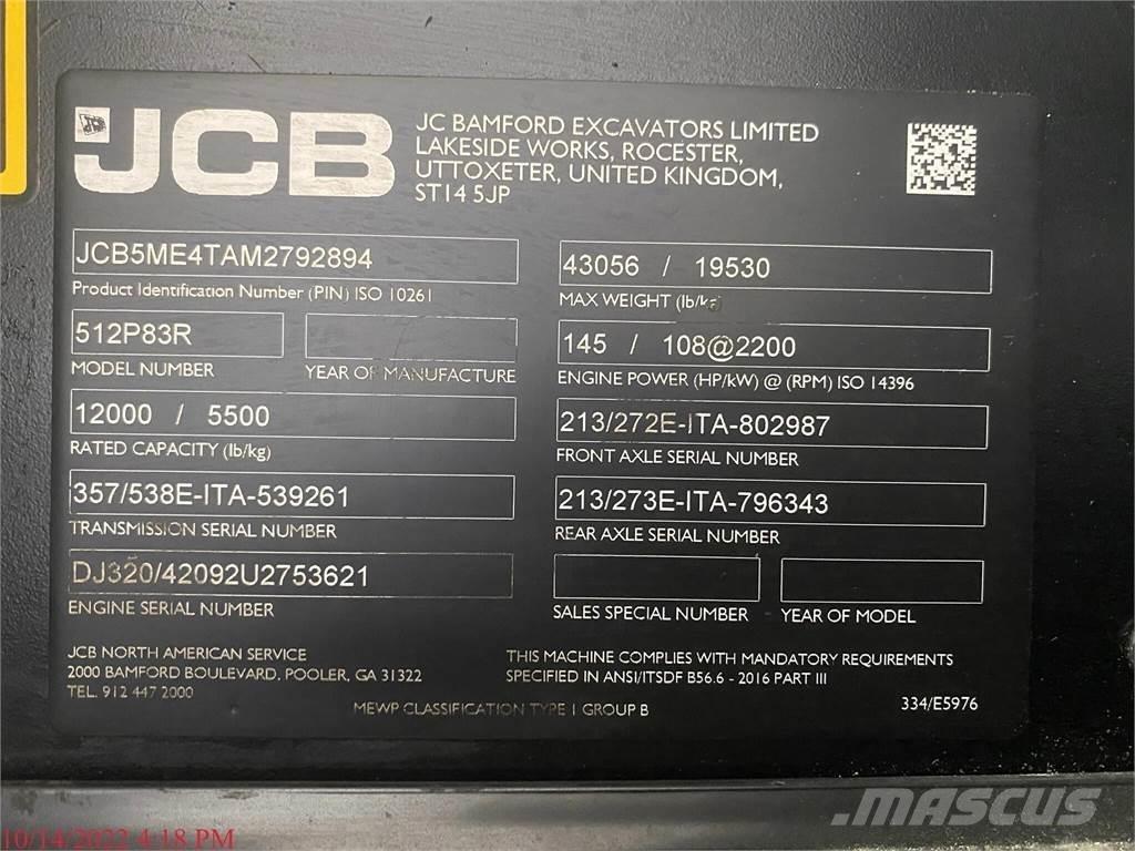 JCB 512-83R Kurottajat