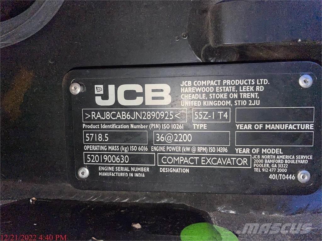 JCB 55Z-1 Minikaivukoneet < 7t