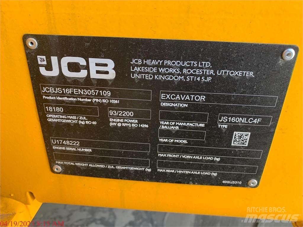 JCB JS160 Telakaivukoneet