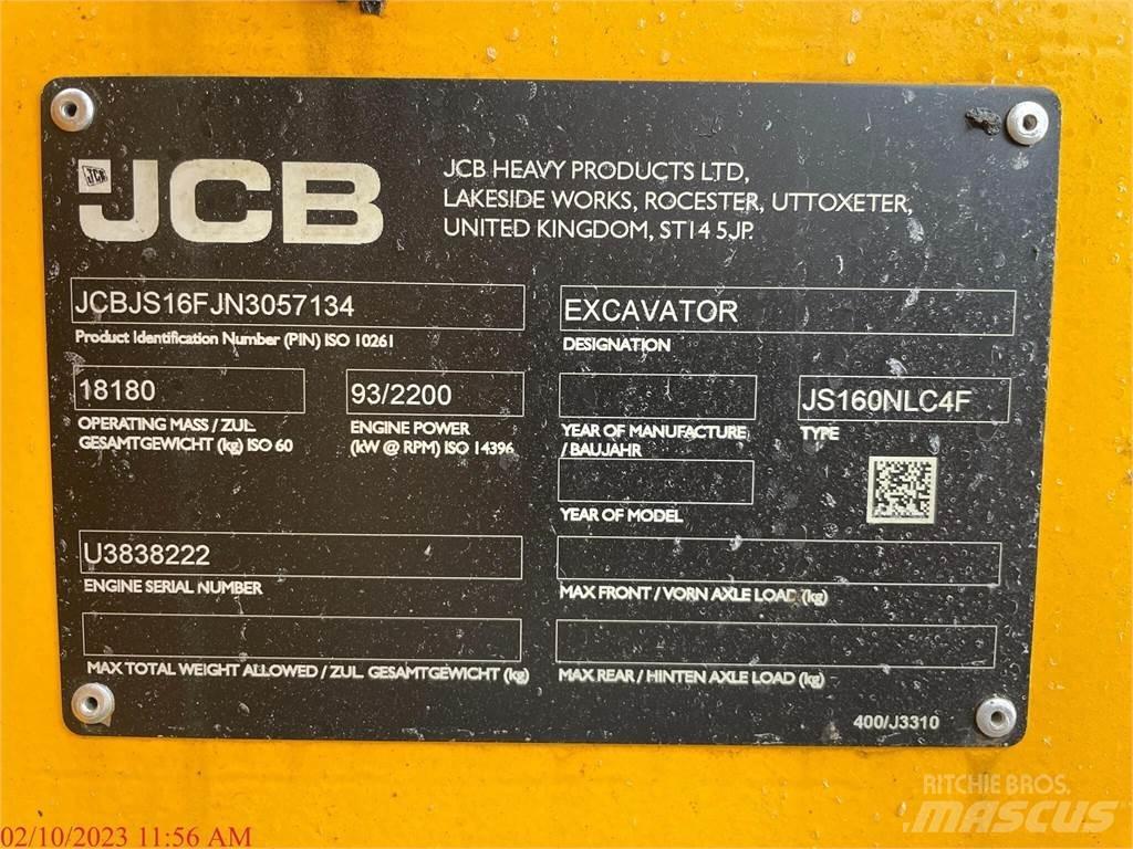 JCB JS160 Telakaivukoneet