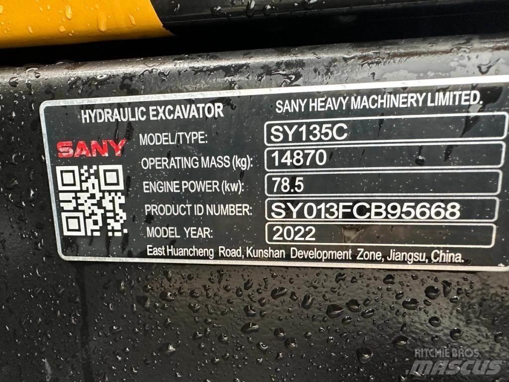 Sany SY135C Telakaivukoneet