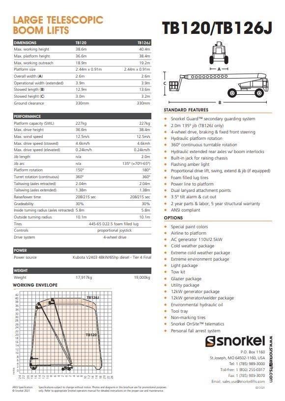 Snorkel TB126J Teleskooppipuominostimet