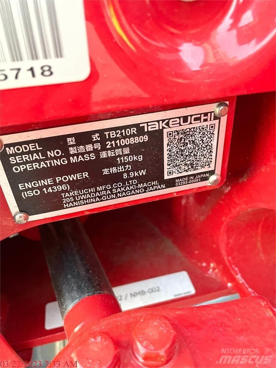 Takeuchi TB210R Minikaivukoneet < 7t