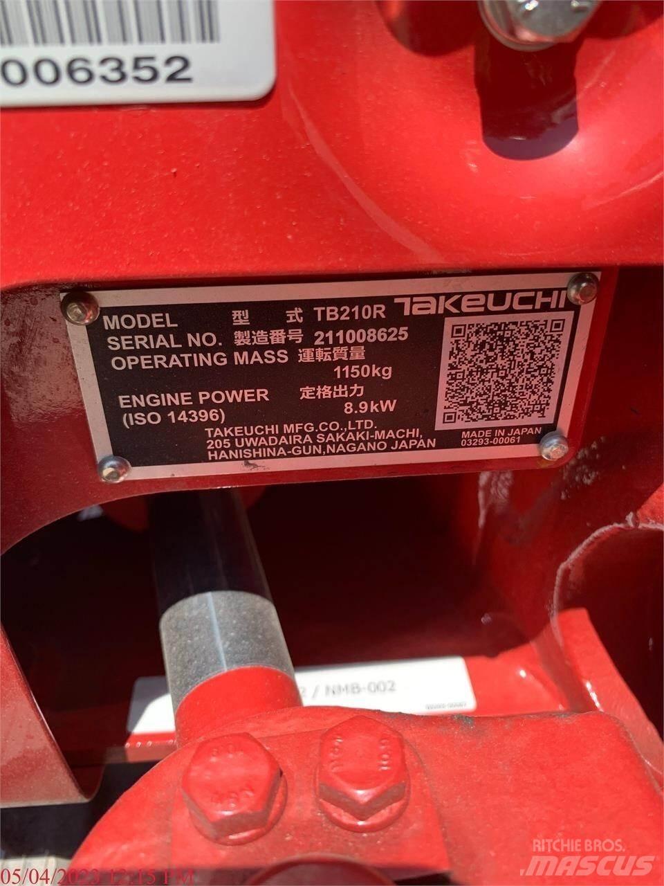 Takeuchi TB210R Minikaivukoneet < 7t