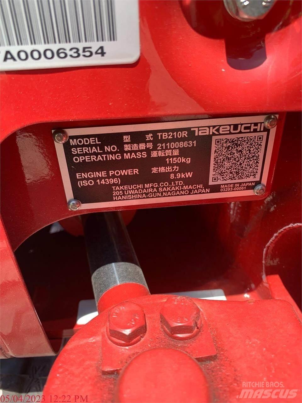 Takeuchi TB210R Minikaivukoneet < 7t