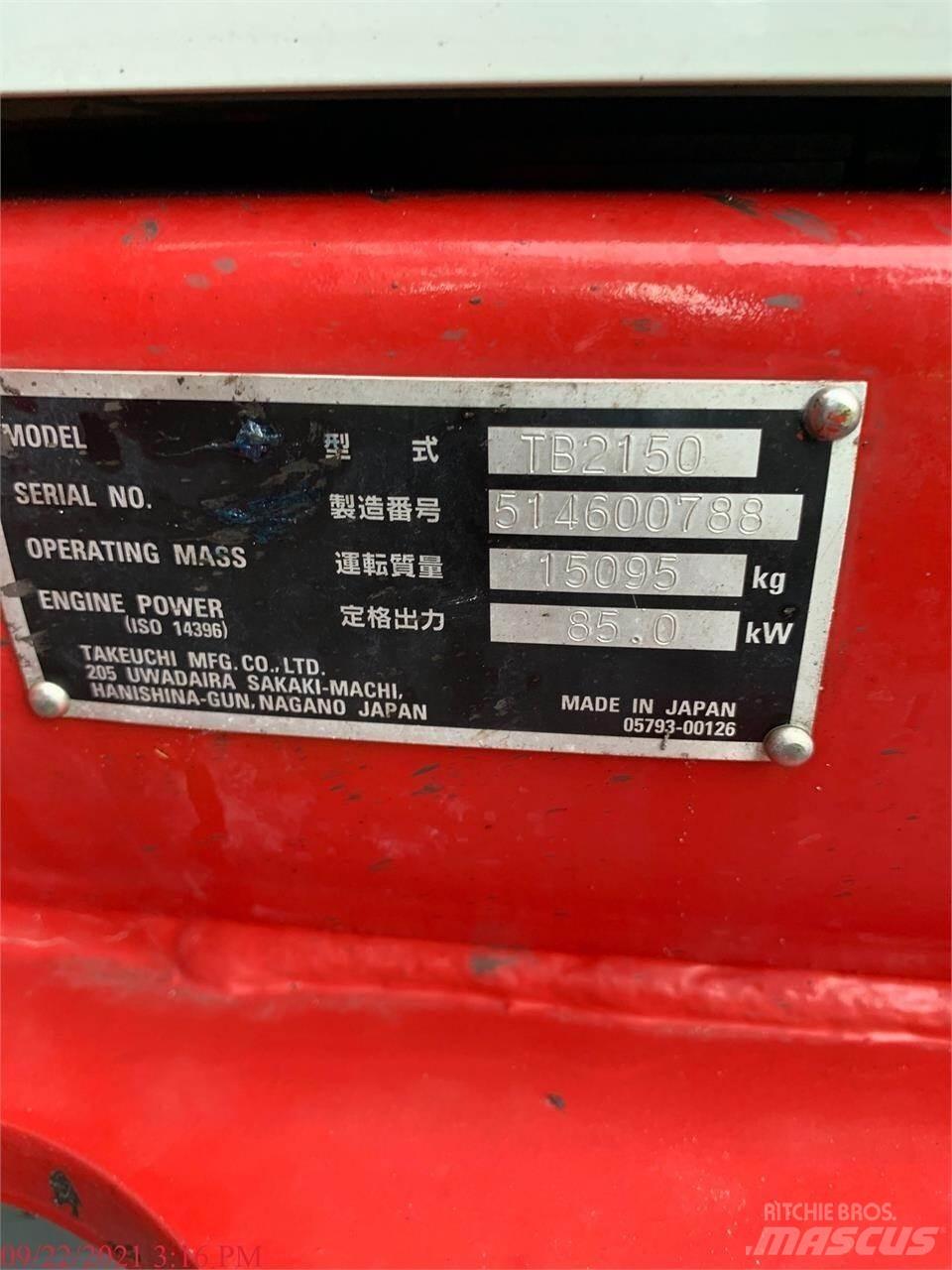 Takeuchi TB2150 Telakaivukoneet