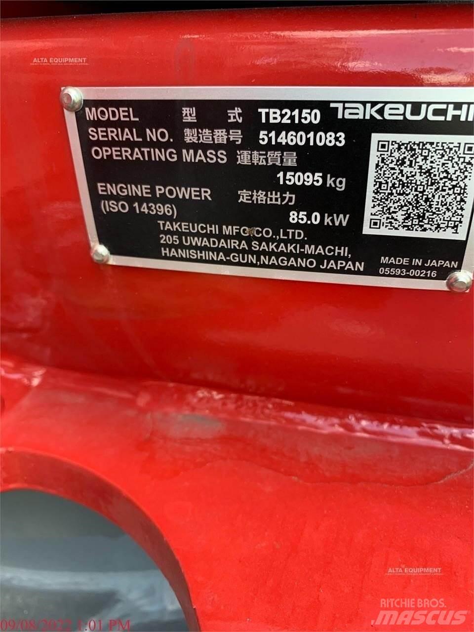 Takeuchi TB2150 Telakaivukoneet