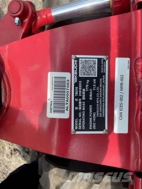 Takeuchi TB216 Minikaivukoneet < 7t