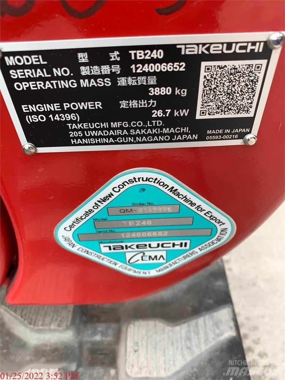 Takeuchi TB240 Minikaivukoneet < 7t
