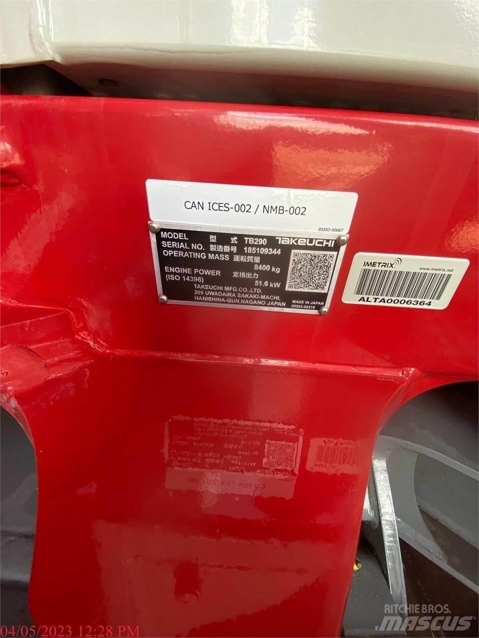 Takeuchi TB290 Telakaivukoneet