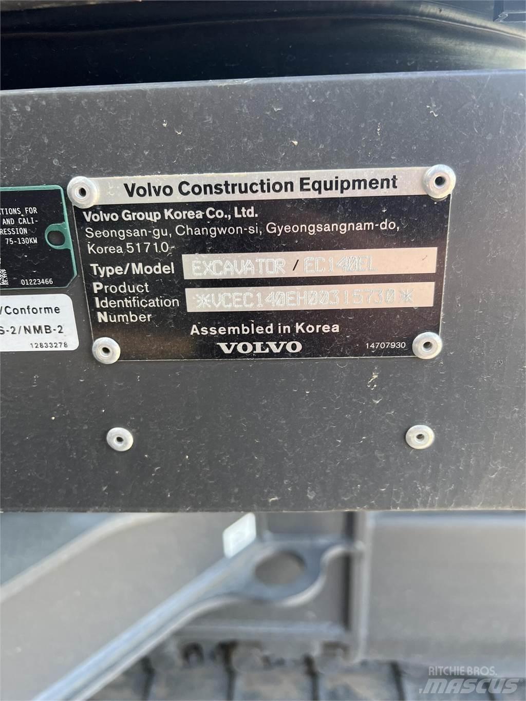 Volvo EC140EL Telakaivukoneet