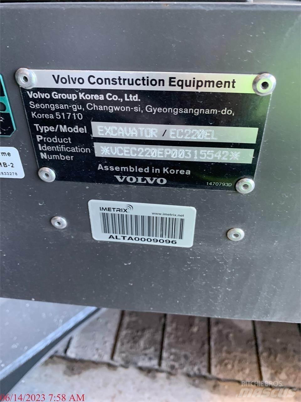 Volvo EC220EL Telakaivukoneet
