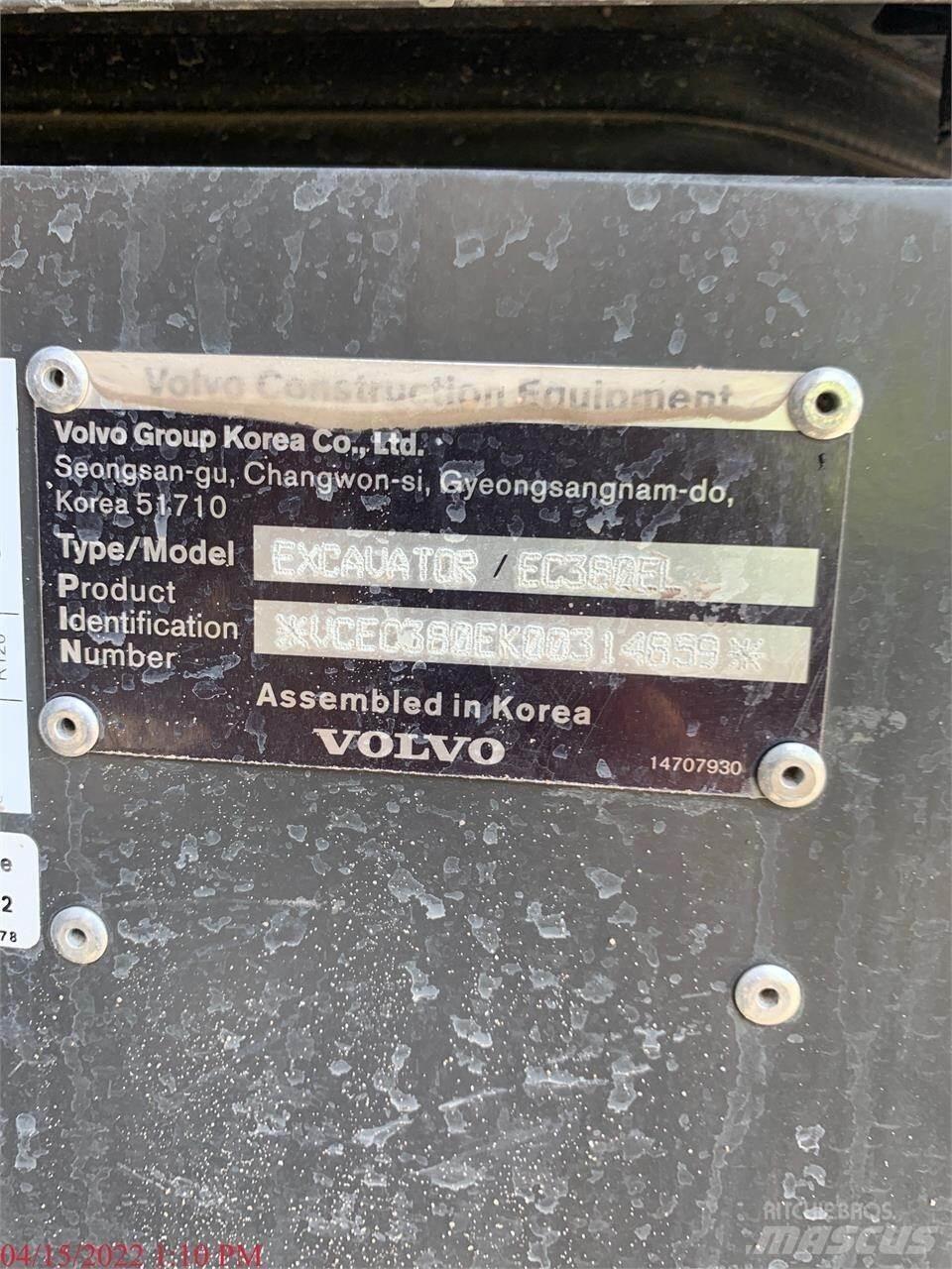 Volvo EC380EL Telakaivukoneet