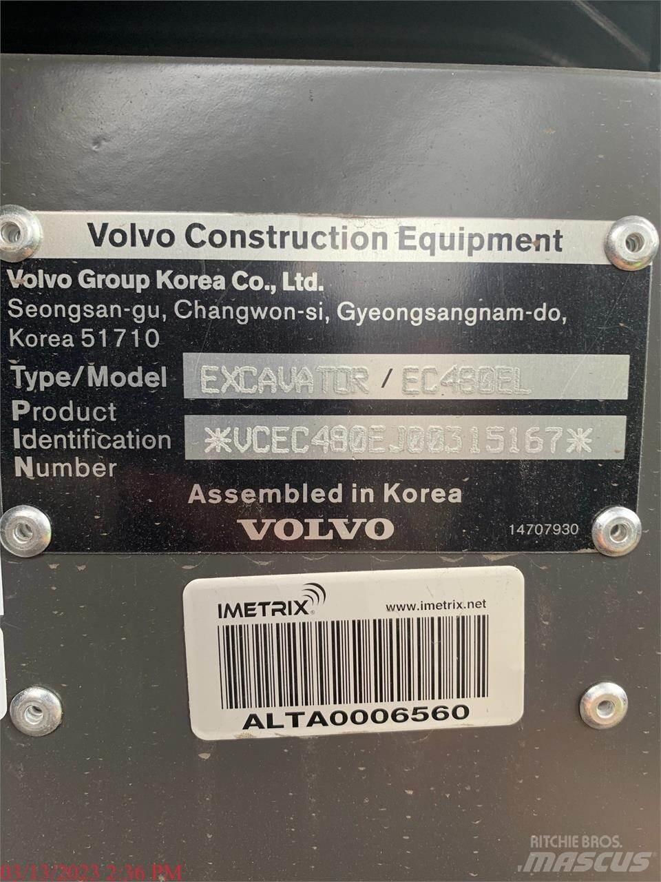Volvo EC480EL Telakaivukoneet
