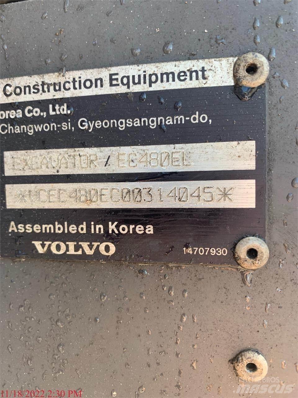 Volvo EC480EL Telakaivukoneet