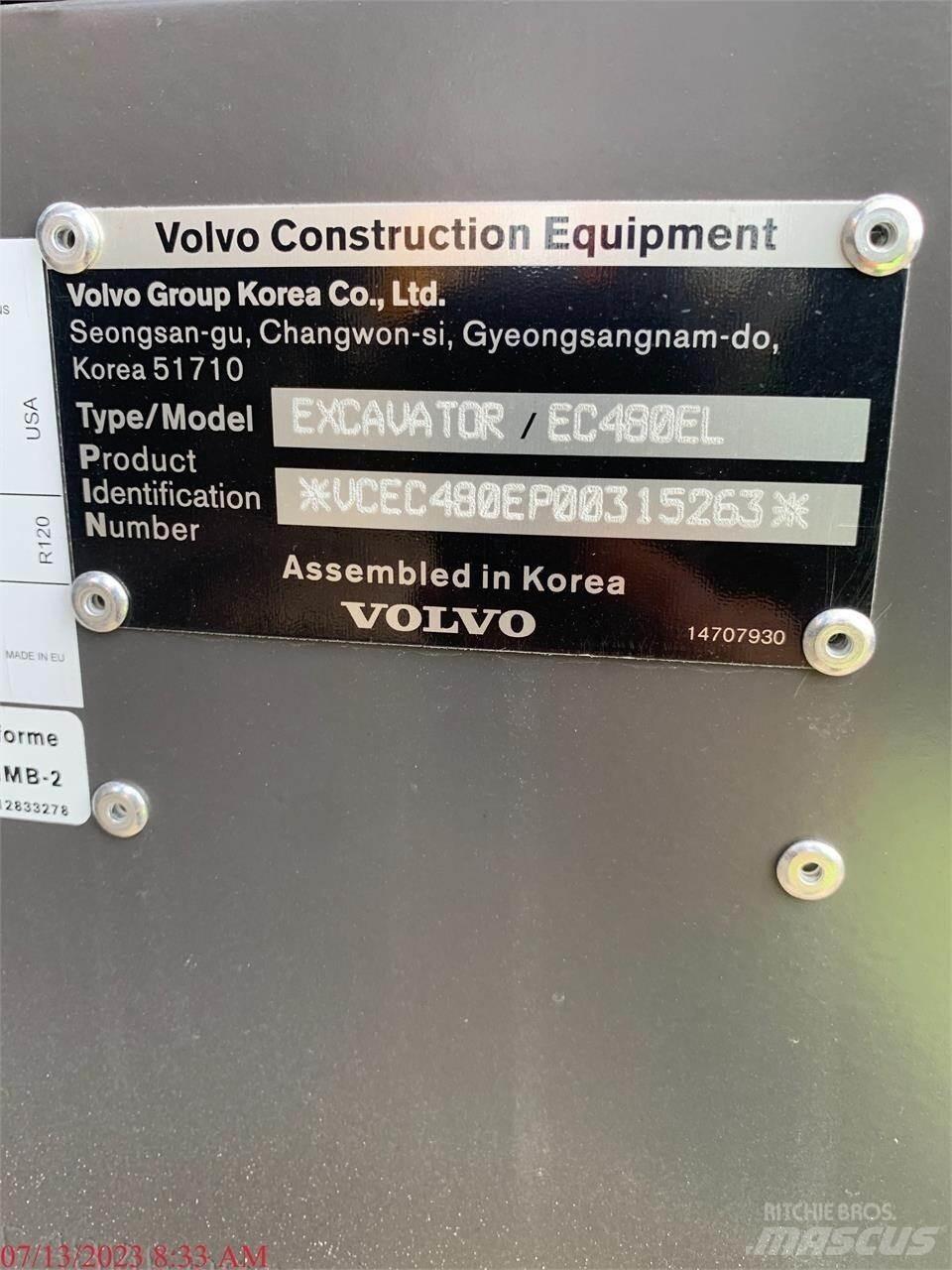 Volvo EC480EL Telakaivukoneet