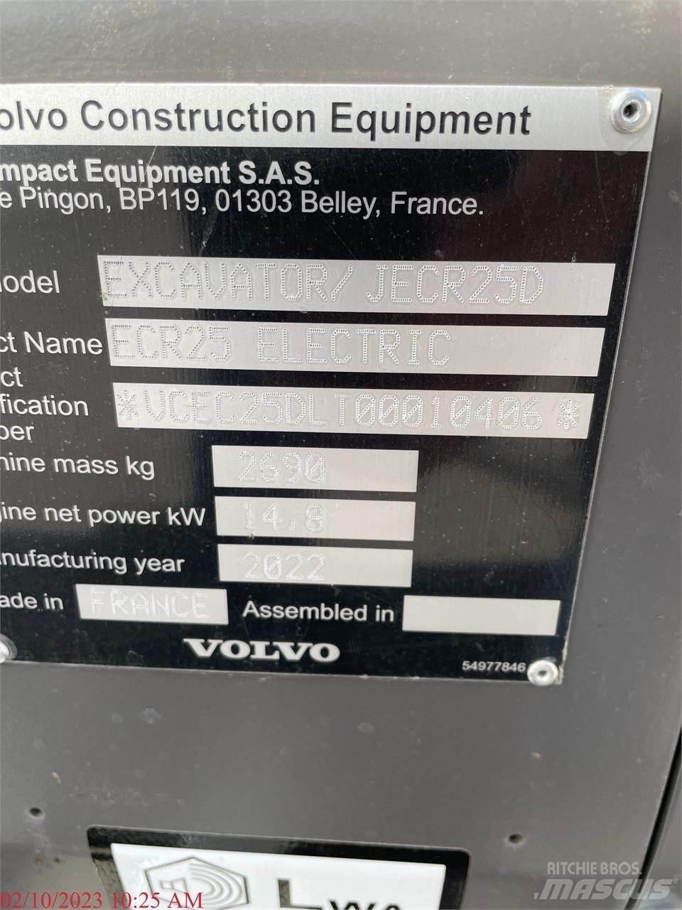 Volvo ECR25D Minikaivukoneet < 7t