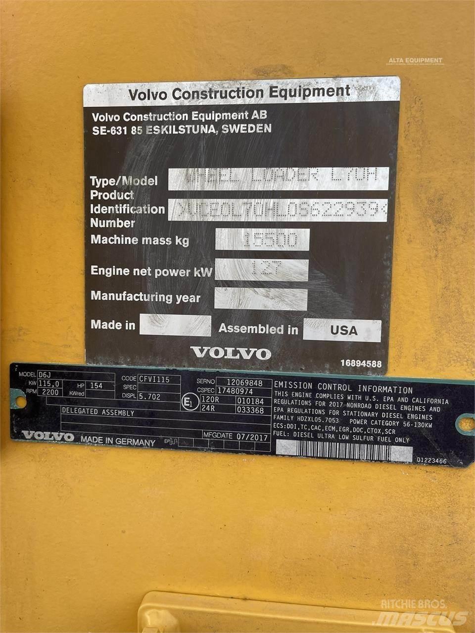 Volvo L70H Pyöräkuormaajat