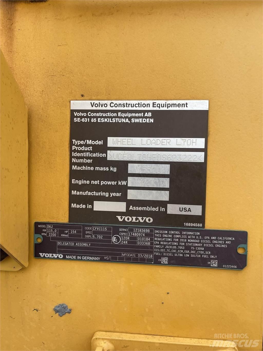 Volvo L70H Pyöräkuormaajat