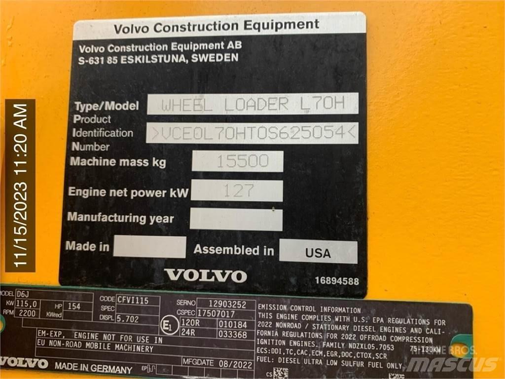Volvo L70H Pyöräkuormaajat