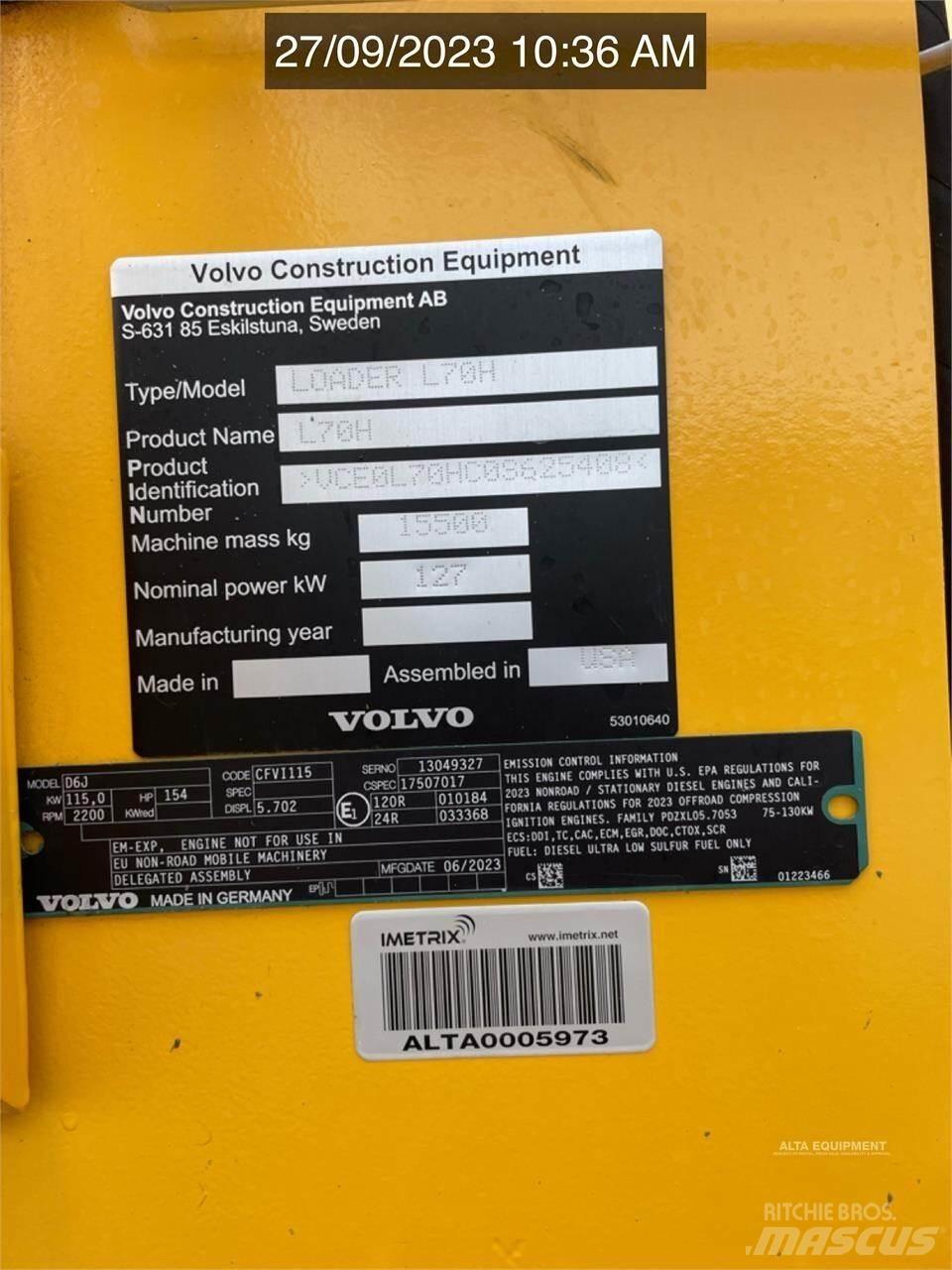 Volvo L70H Pyöräkuormaajat