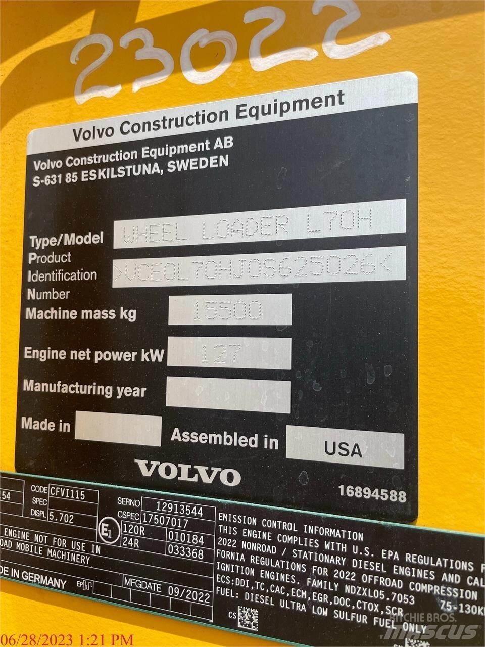 Volvo L70H Pyöräkuormaajat