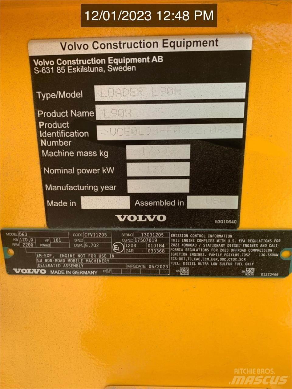 Volvo L90H Pyöräkuormaajat