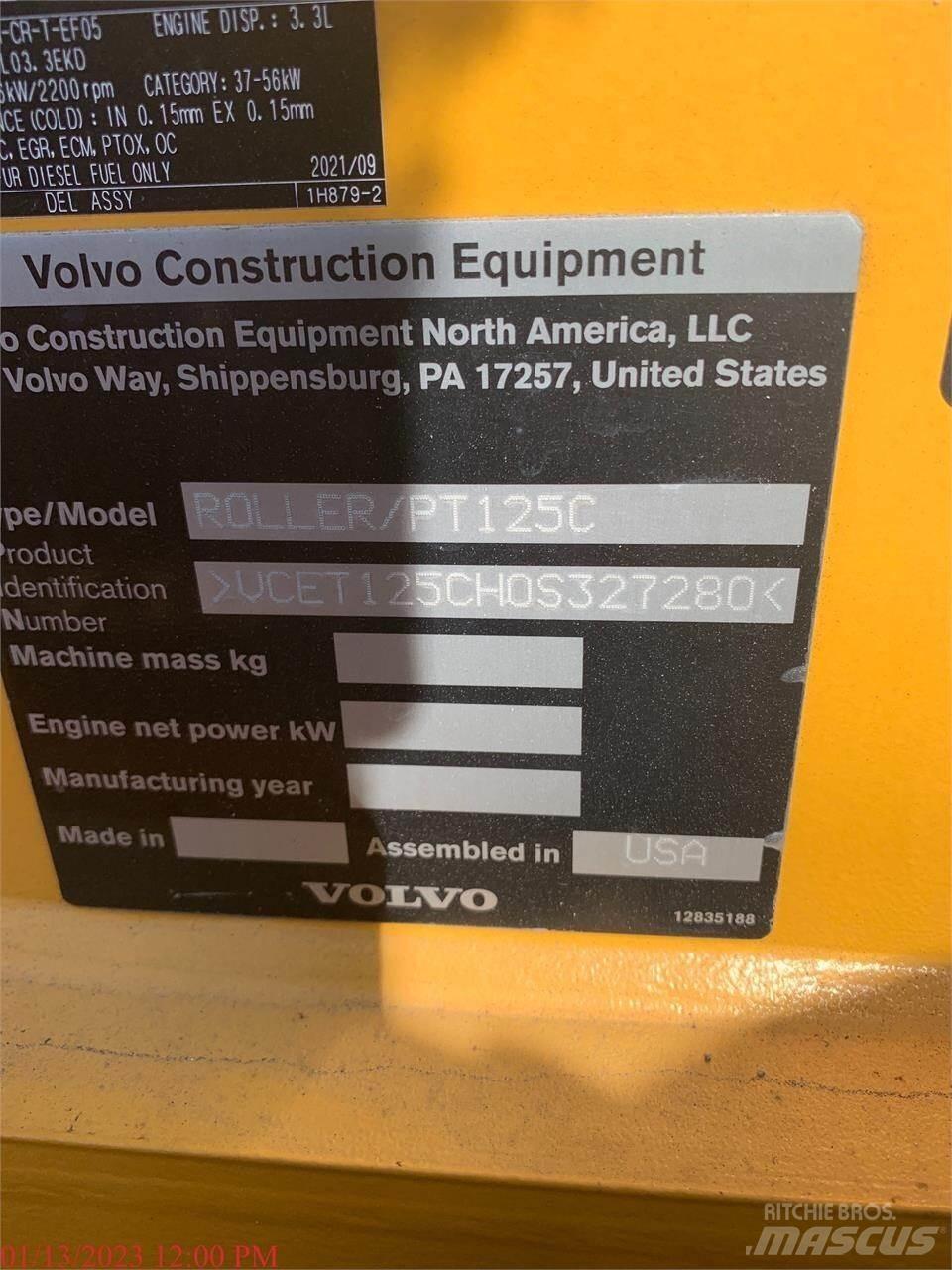 Volvo PT125C Kumipyöräjyrät