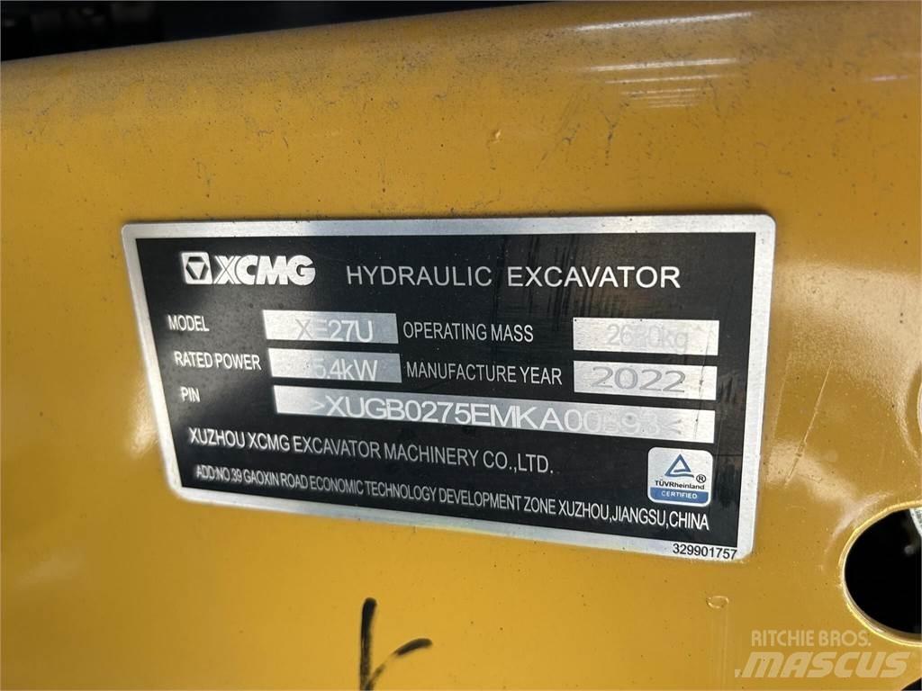 XCMG XE27U Minikaivukoneet < 7t