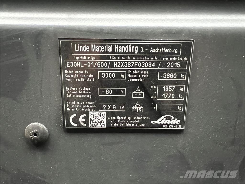 Linde E30/600HL Sähkötrukit