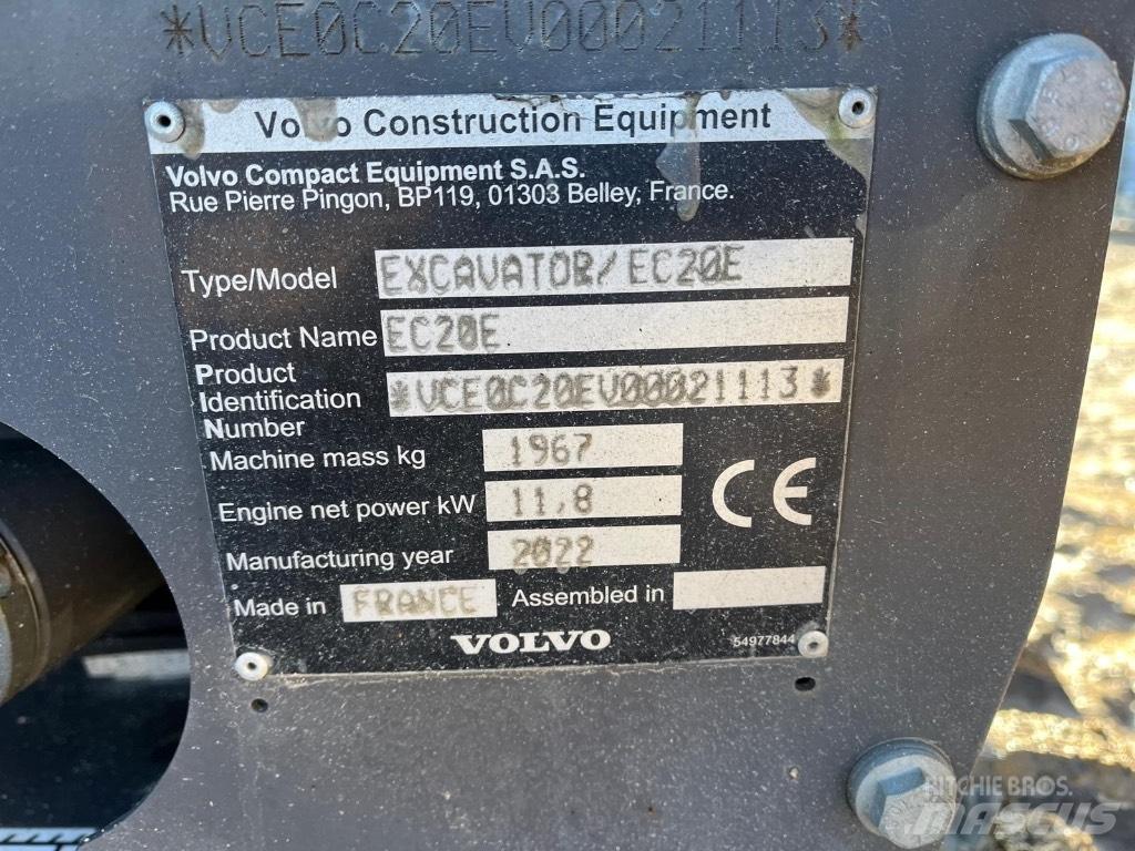 Volvo EC 20 E Minikaivukoneet < 7t