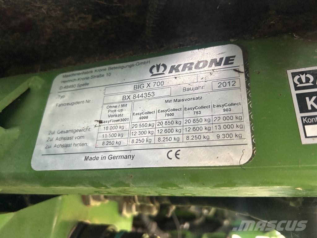 Krone Big X 700 Silppurit