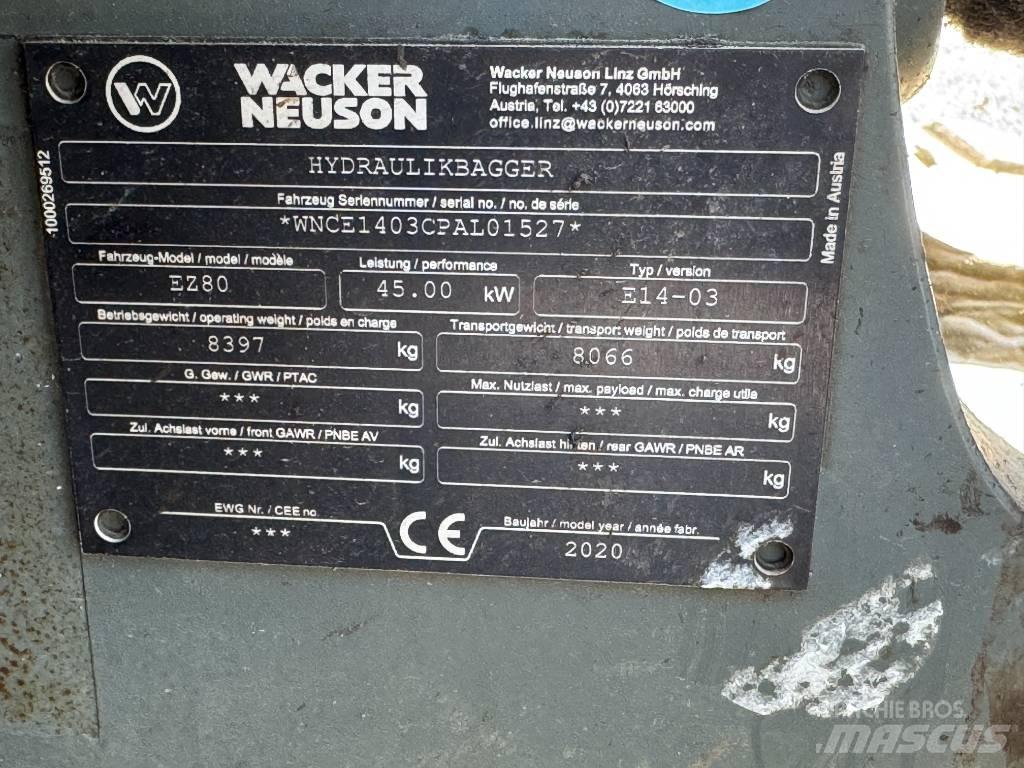 Wacker Neuson EZ80 Telakaivukoneet