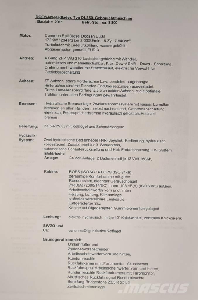 Doosan DL 350 Kaivurikuormaajat