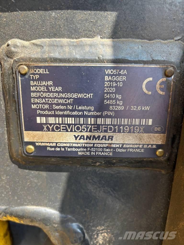 Yanmar Vio 57 Minikaivukoneet < 7t