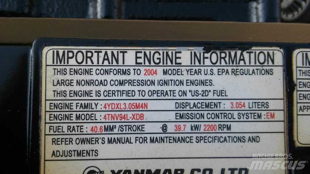 Yanmar 4TNV94L-XDB Minikaivukoneet < 7t