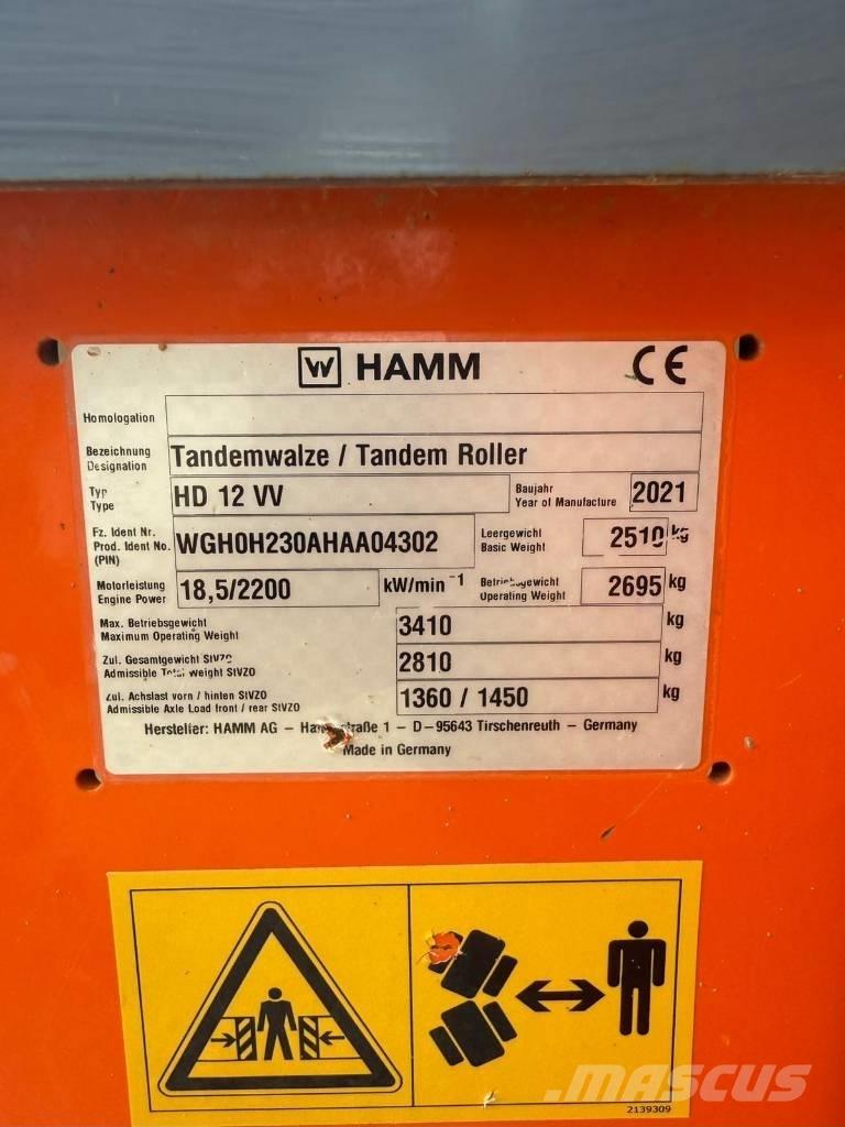 Hamm HD 12 Tandemjyrät