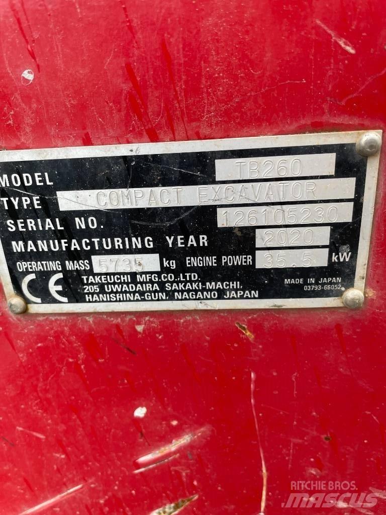 Takeuchi TB 260 Minikaivukoneet < 7t