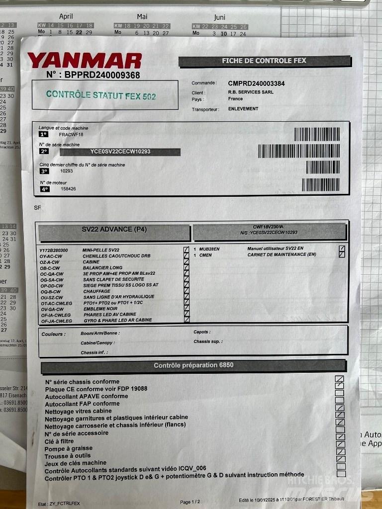 Yanmar SV 22 Minikaivukoneet < 7t