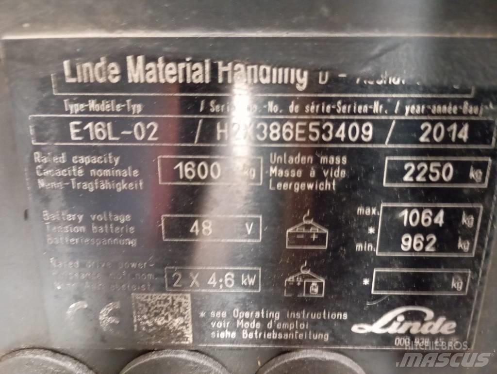 Linde E 16 Sähkötrukit