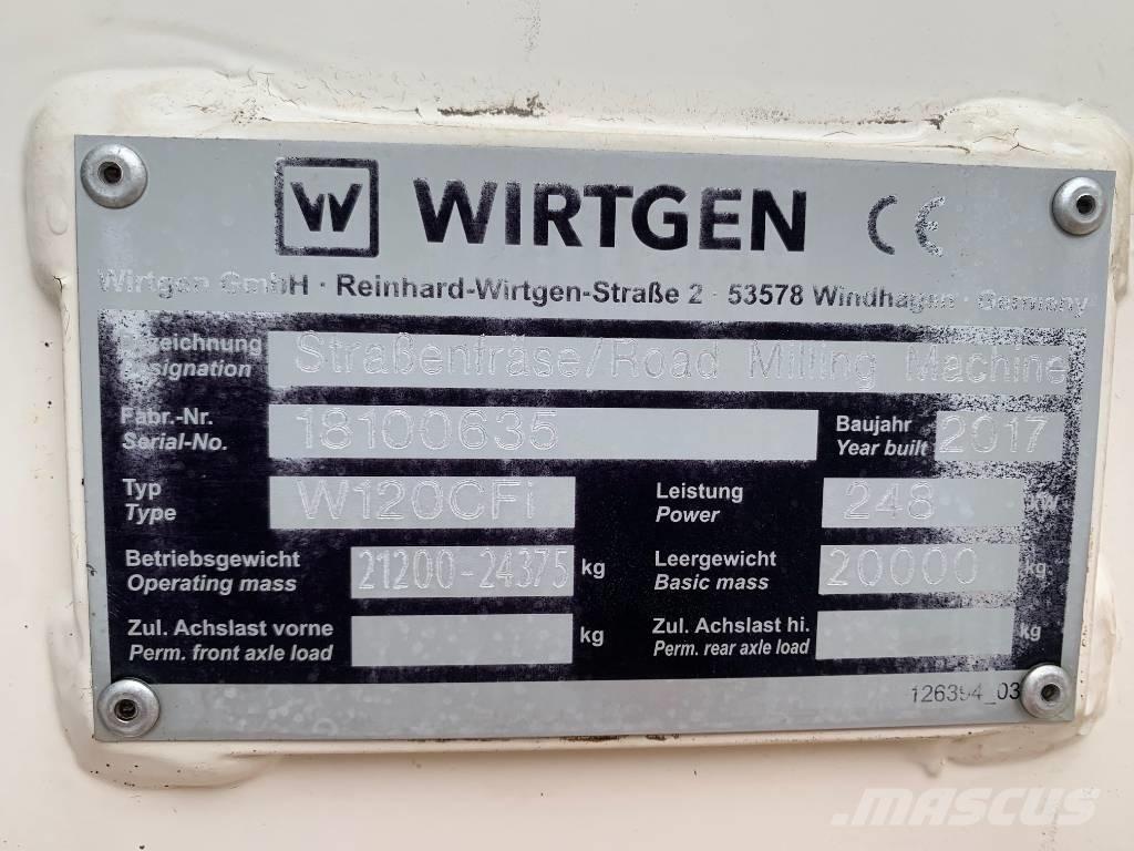 Wirtgen W 120 CFi Kylmäasfalttikoneet
