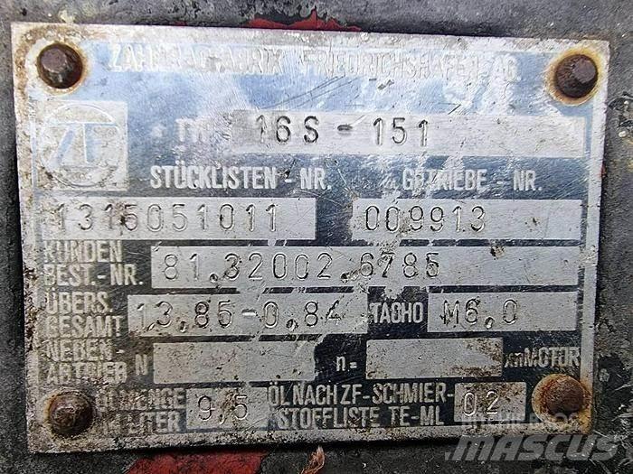 ZF 16 S 151 Muut