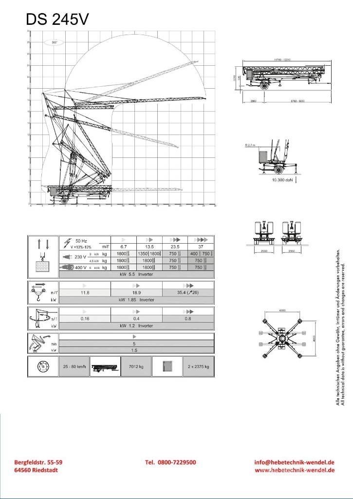 Eurogru DS 245V Itsensä kokoavat nosturit