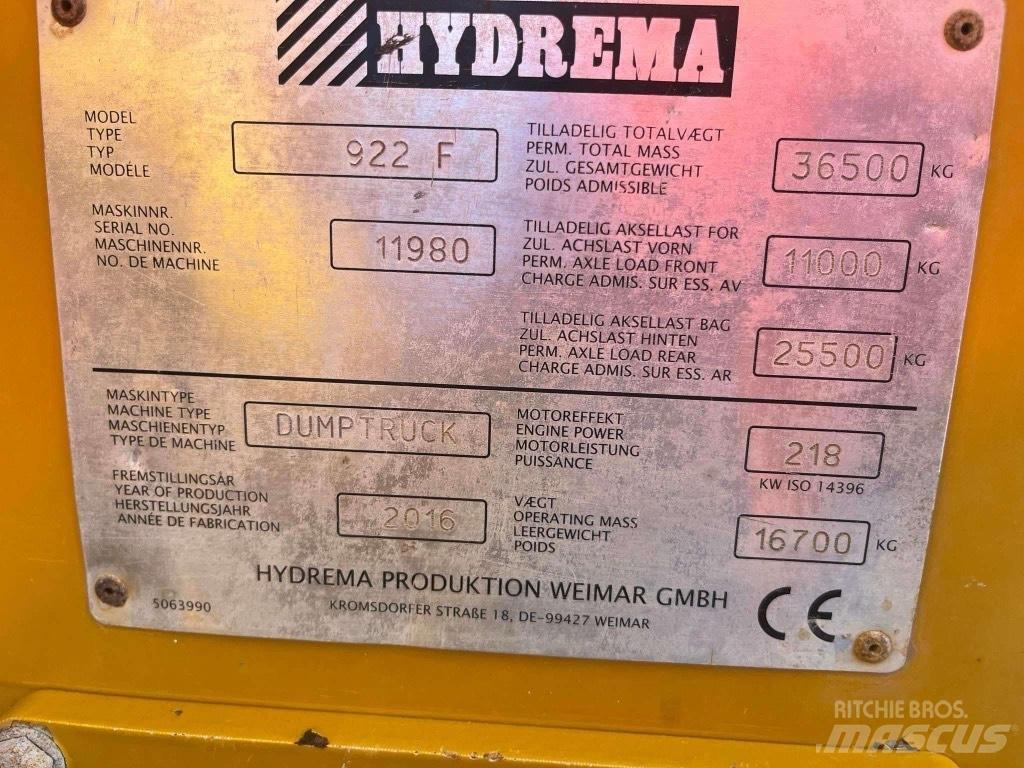 Hydrema 922 F Minidumpperit
